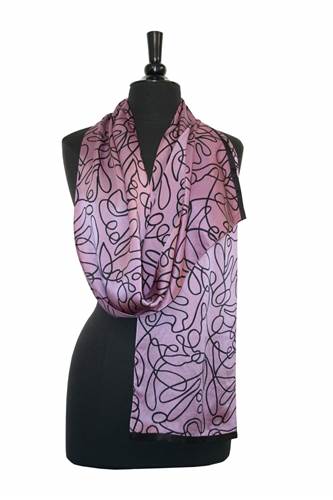 Mauve Satin Twine Scarf - Heart of the Home LV
