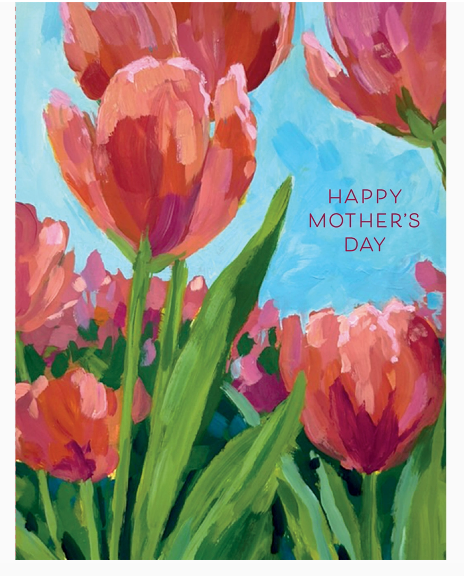 Red Tulips Mother's Day Card - Heart of the Home Inc