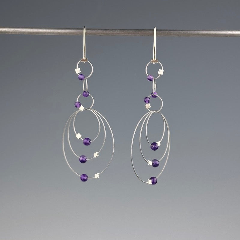 Amethyst Exclamation Earrings