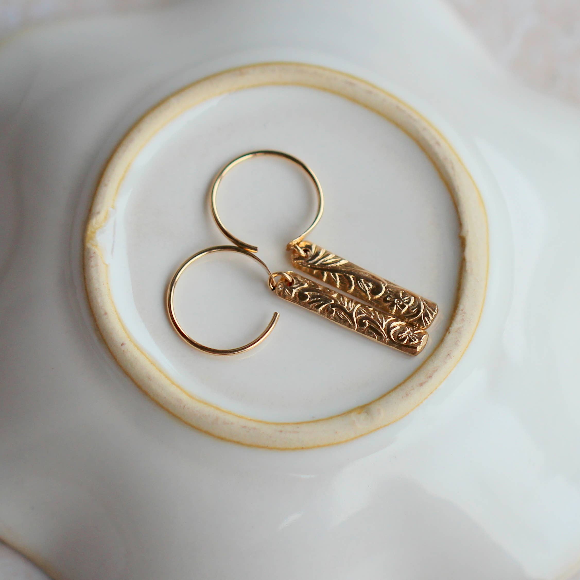 Blossom Bar Hoop Earrings