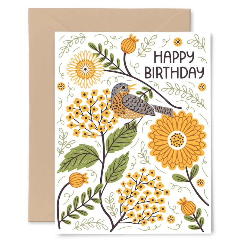 Robin And Mums Birthday Card - Heart of the Home Inc