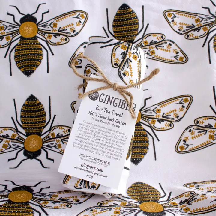 Bee Tea Towel - Heart of the Home Inc