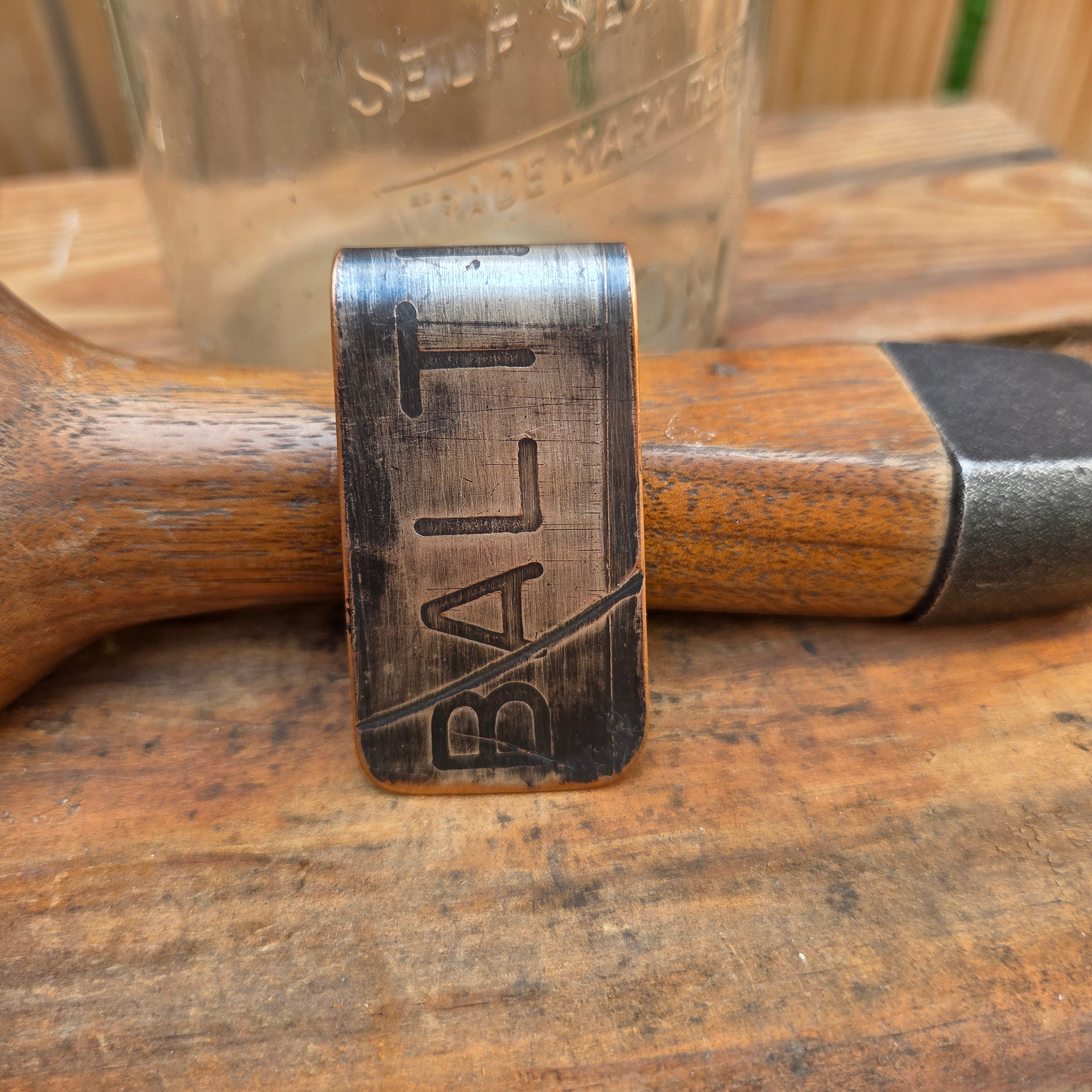 Antique Machine Plate Moneyclip - BALTIMORE