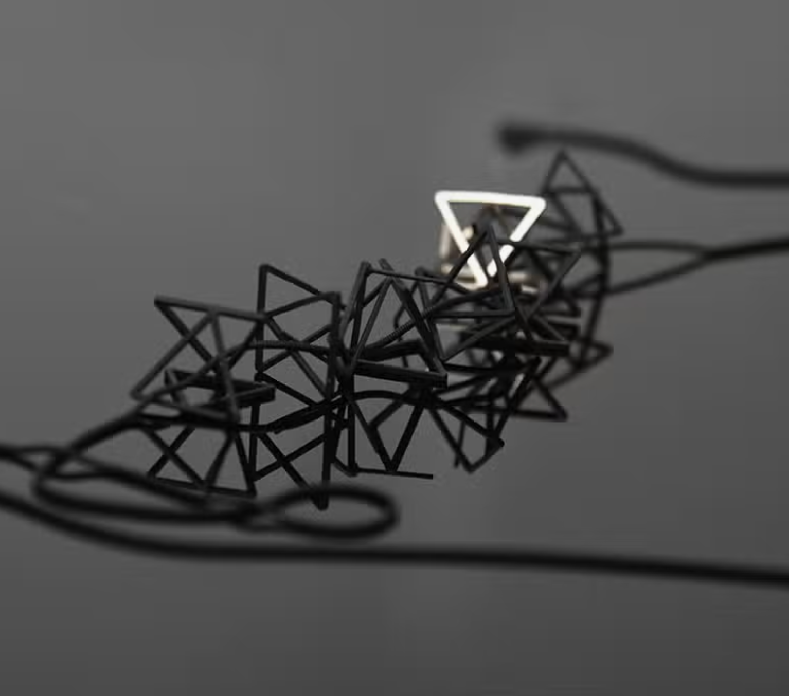 Fuse Necklace in Black and Silver - Heart of the Home Inc