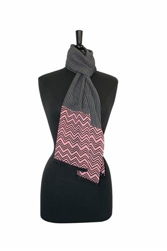Pink Bamboo Silk Georgette Scarf - Heart of the Home LV