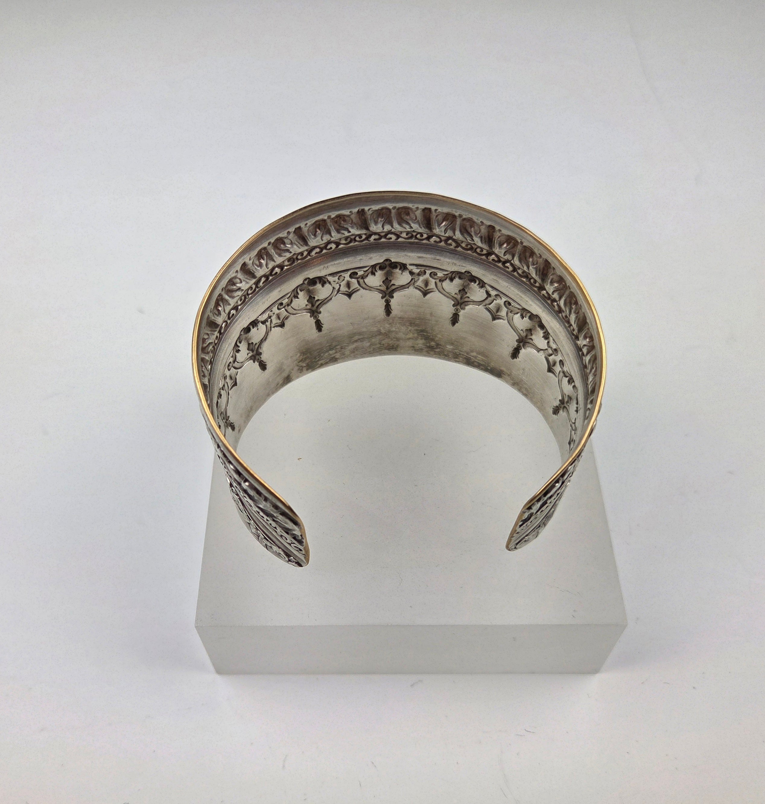 Silver Tea Tray Cuff Bracelet - Heart of the Home Inc