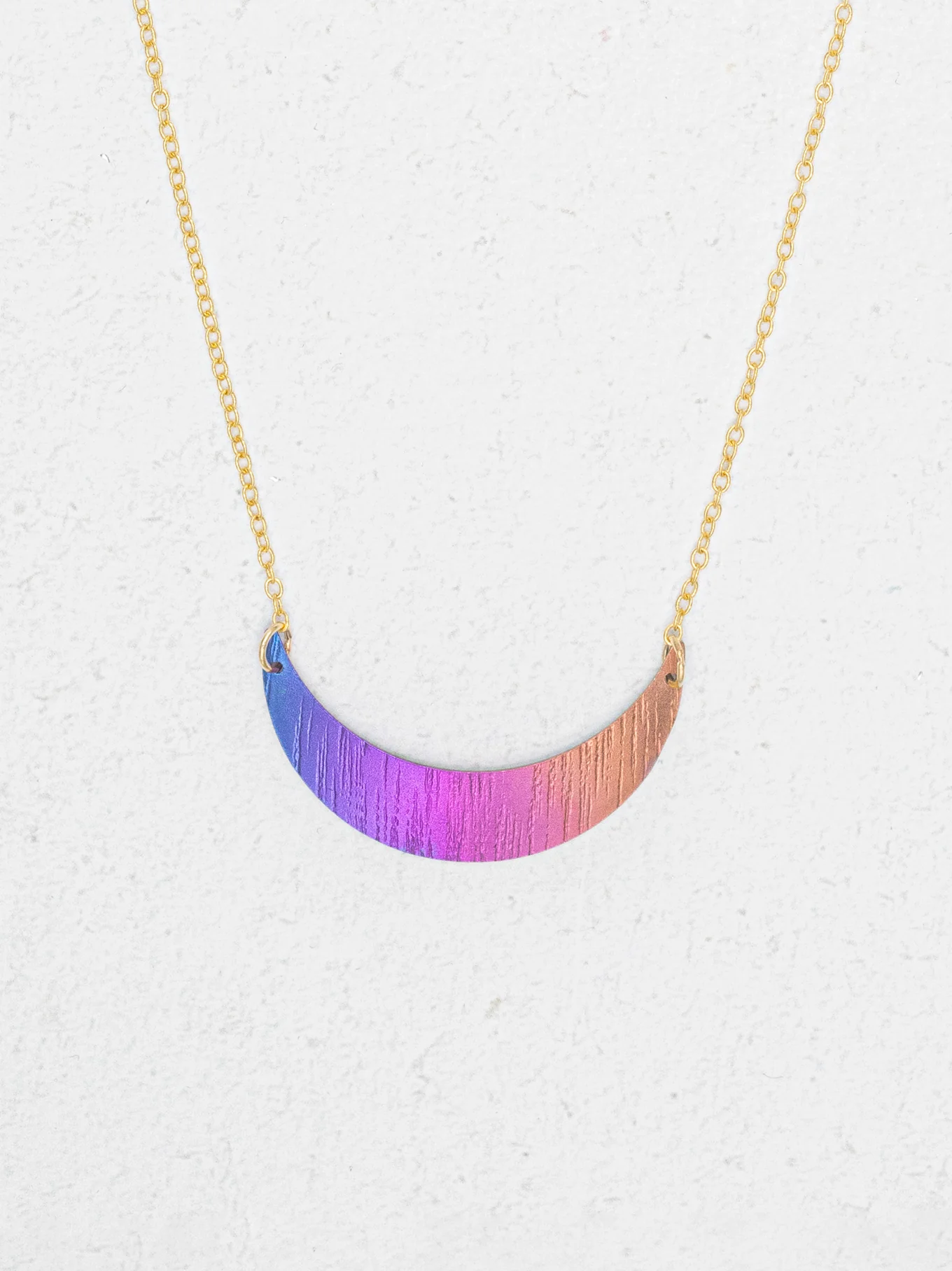 Luna Crescent Necklace in Sunrise