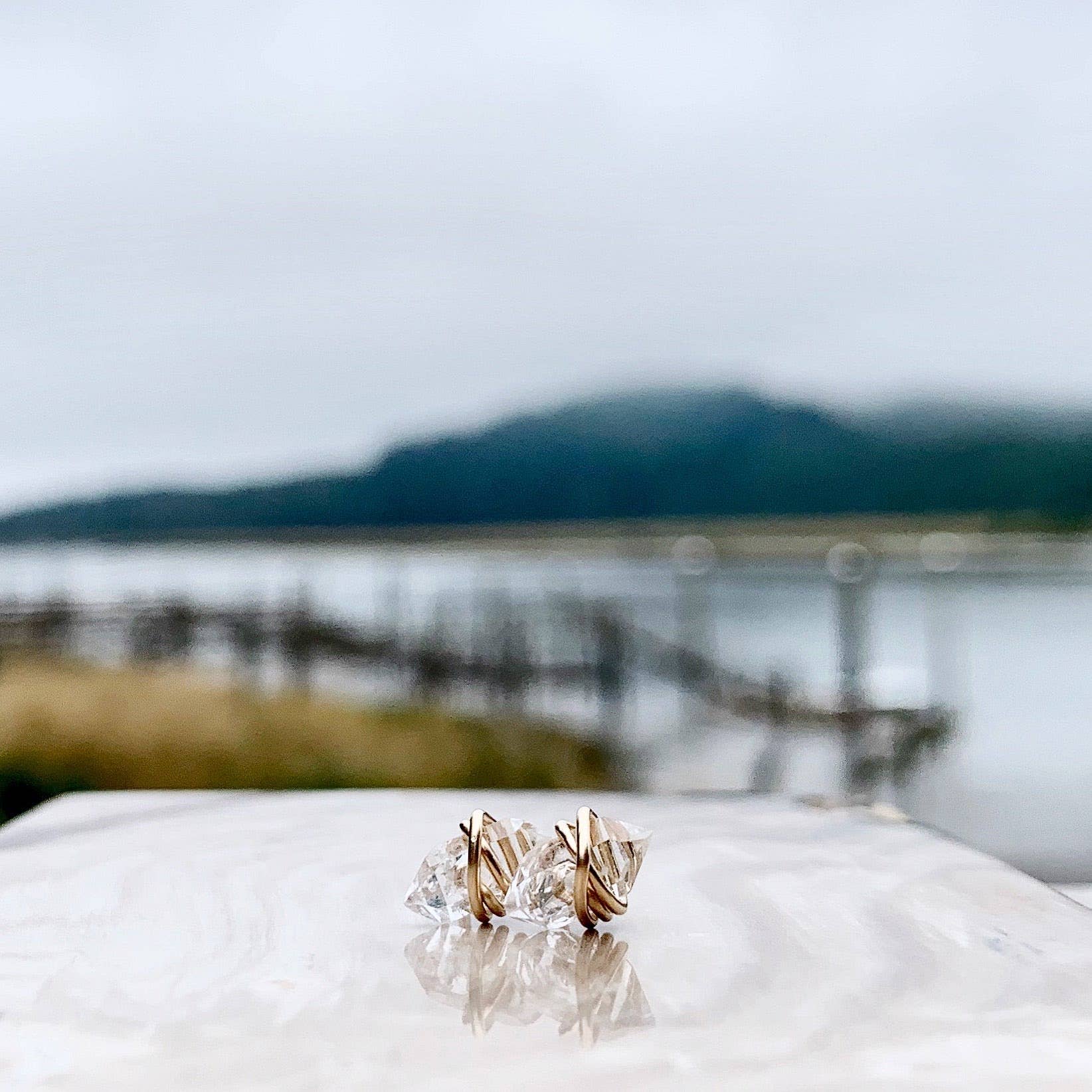 Herkimer Stud Earrings (Large)