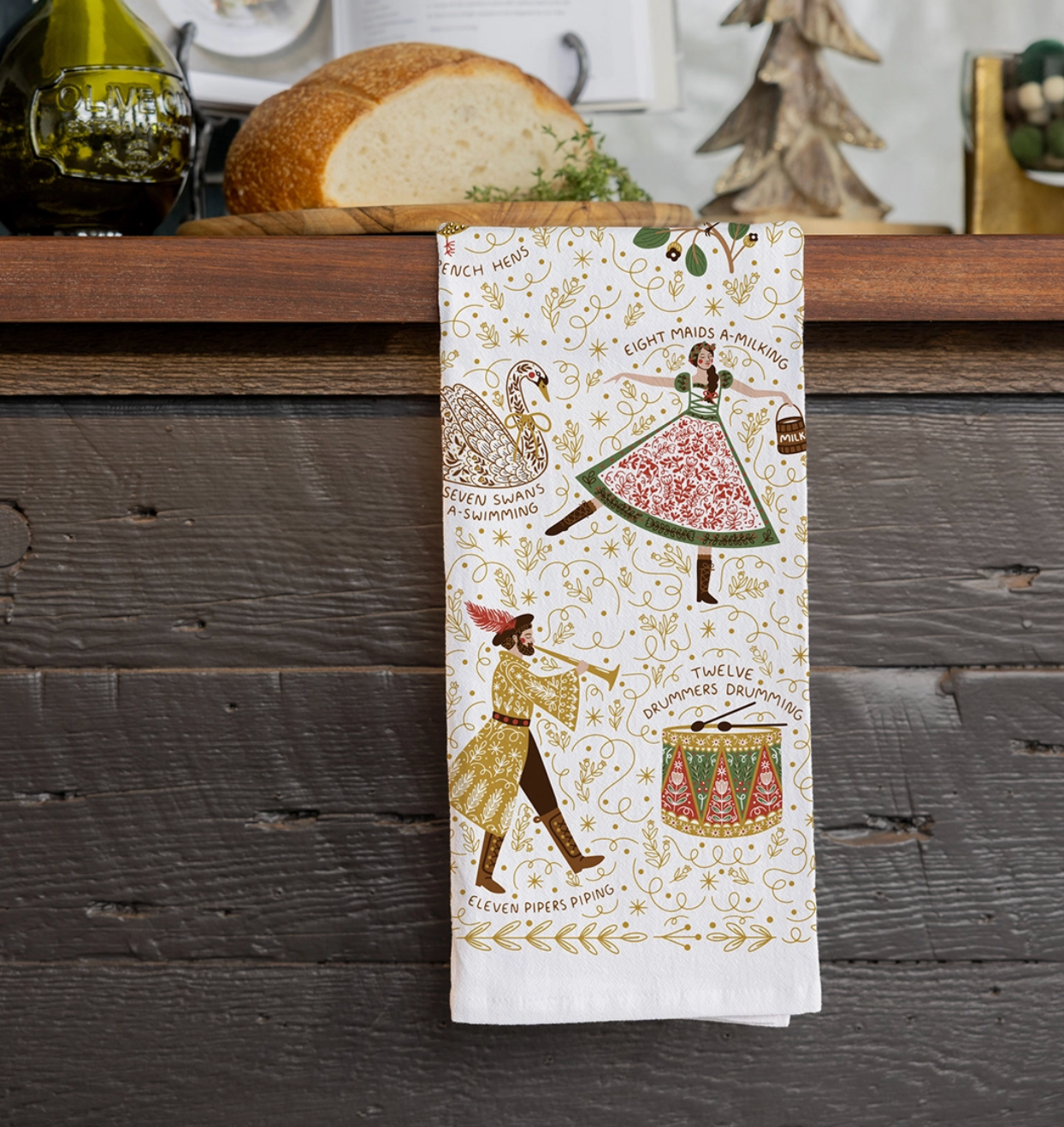 12 Days of Christmas Tea Towel - Heart of the Home Inc