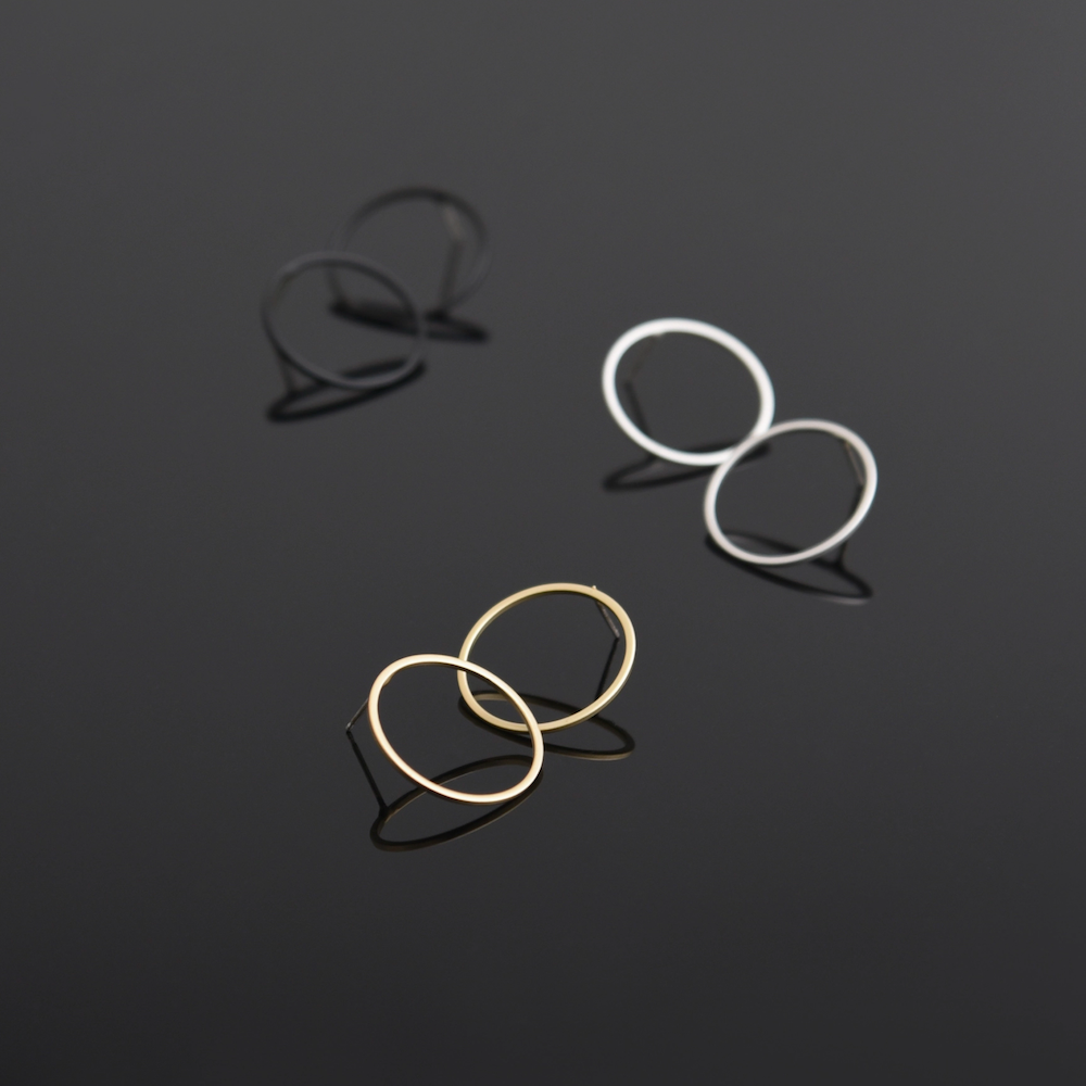 Haloes Earrings In Satin Silver - Heart of the Home Inc