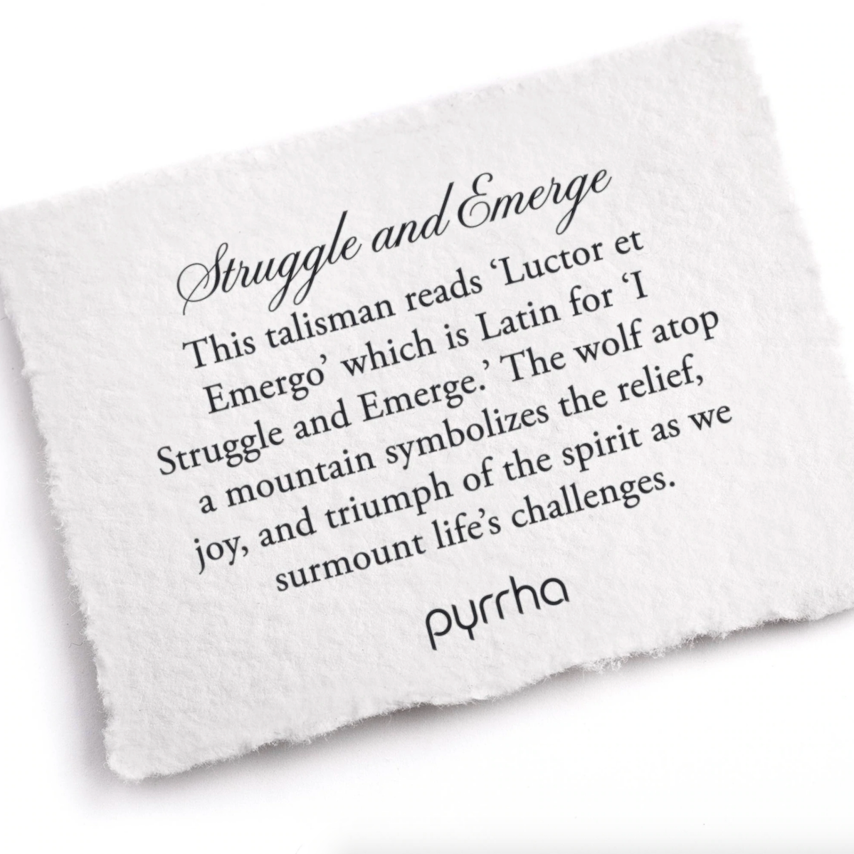 Struggle & Emerge Talisman