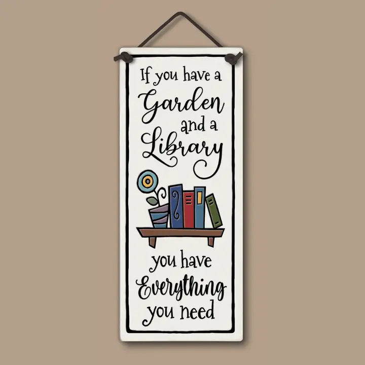 Garden Library Plaque - Heart of the Home LV