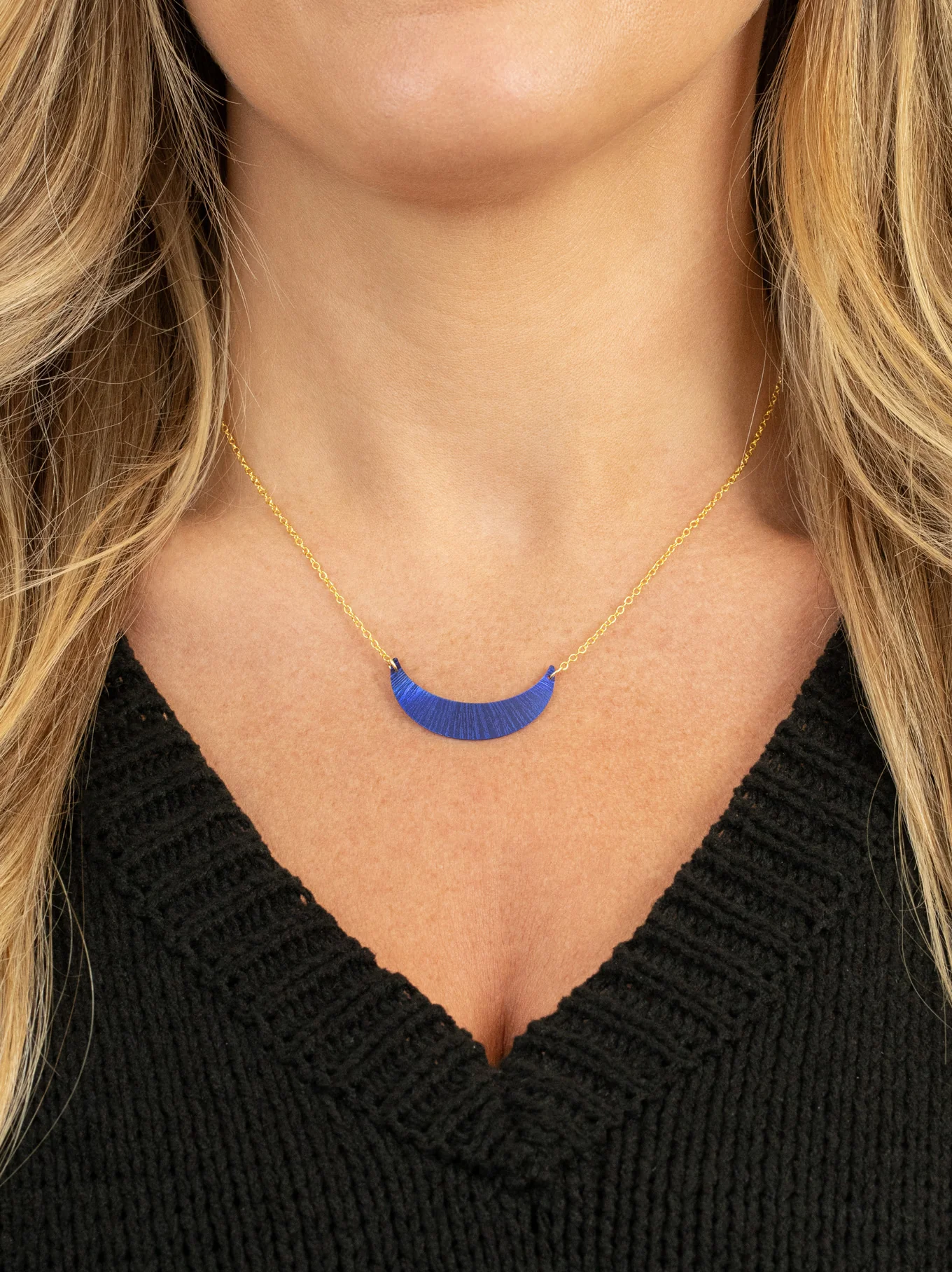 Luna Crescent Necklace in Calypso