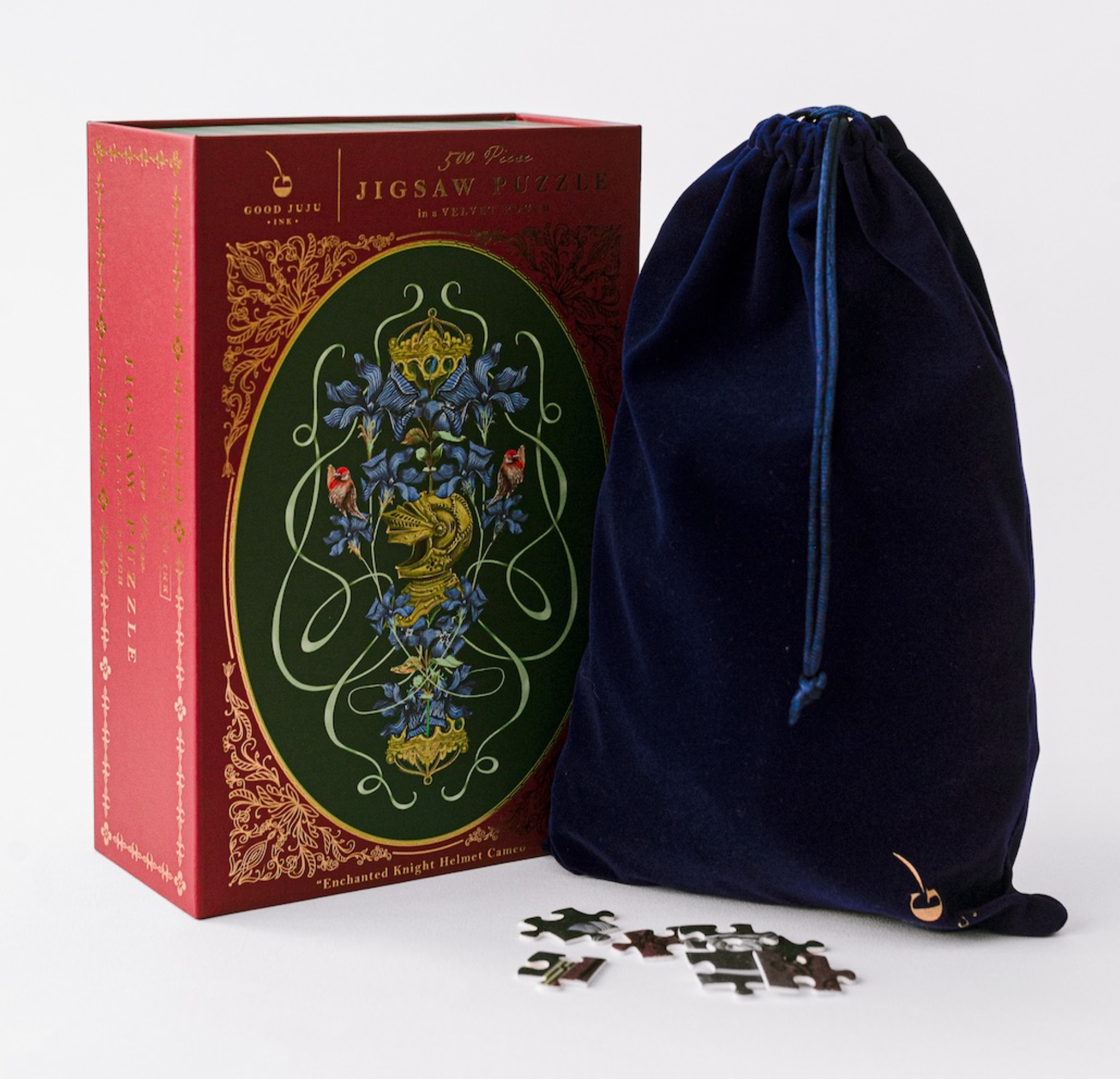 Enchanted Knight Helmet Cameo 500-Piece Puzzle - Heart of the Home Inc