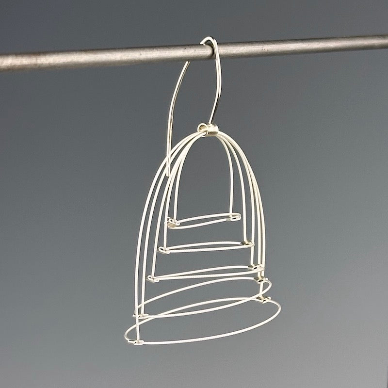 Swirl Maxi Earrings in Silver