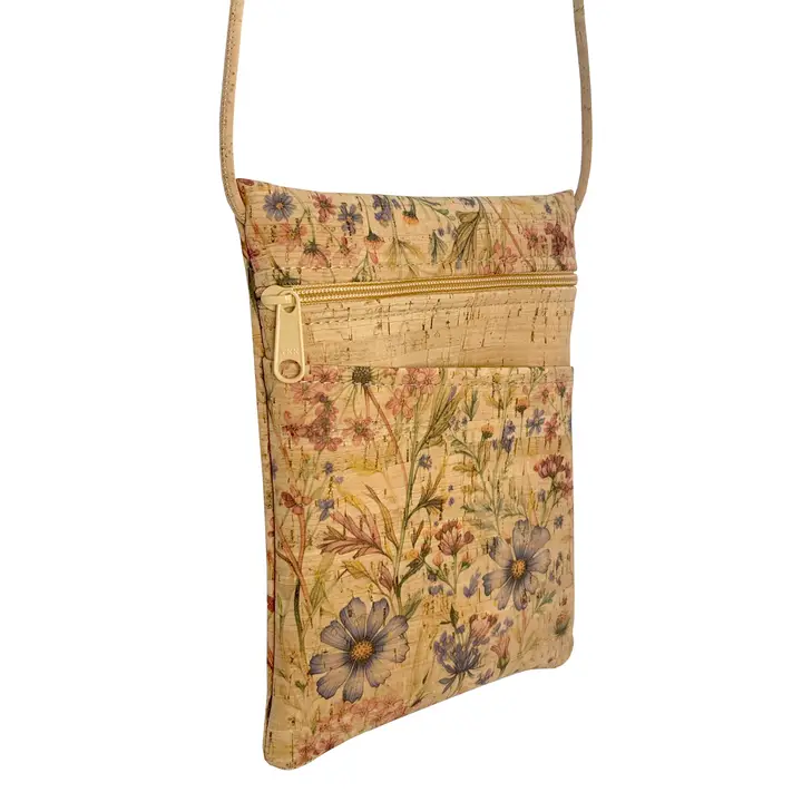 Mini Cork Crossbody Bag in Wildflower Whimsy - Heart of the Home Inc