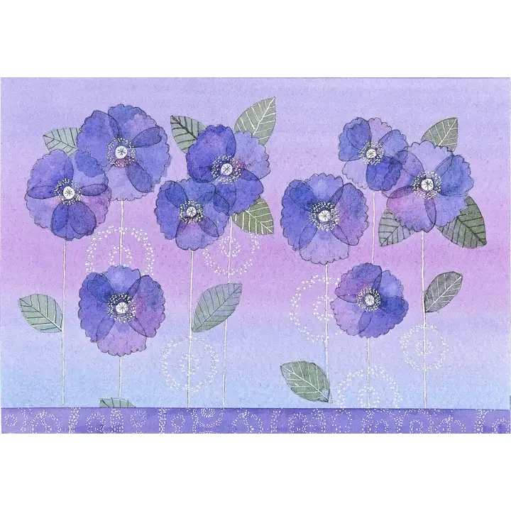 Watercolor Violets Notecards