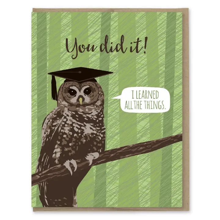 Learned All The Things Graduation Card - Heart of the Home LV
