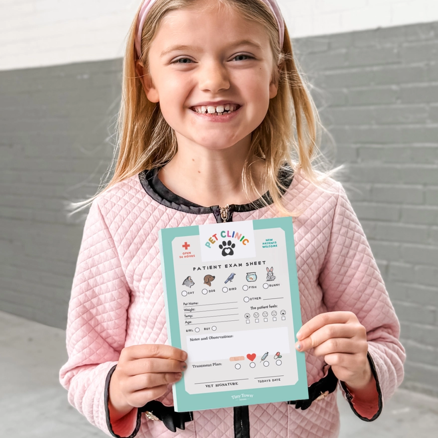 Pet Clinic Play Notepad - Heart of the Home Inc