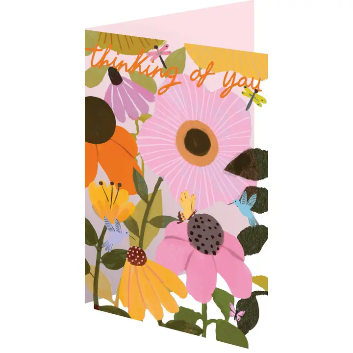 Thinking Of You Coneflowers Lasercut Card - Heart of the Home Inc