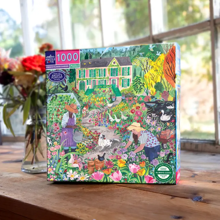 French Flower Garden 1000 Piece Puzzle - Heart of the Home Inc