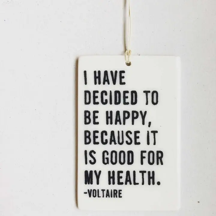Decided to Be Happy Ceramic Wall Tag - Heart of the Home Inc