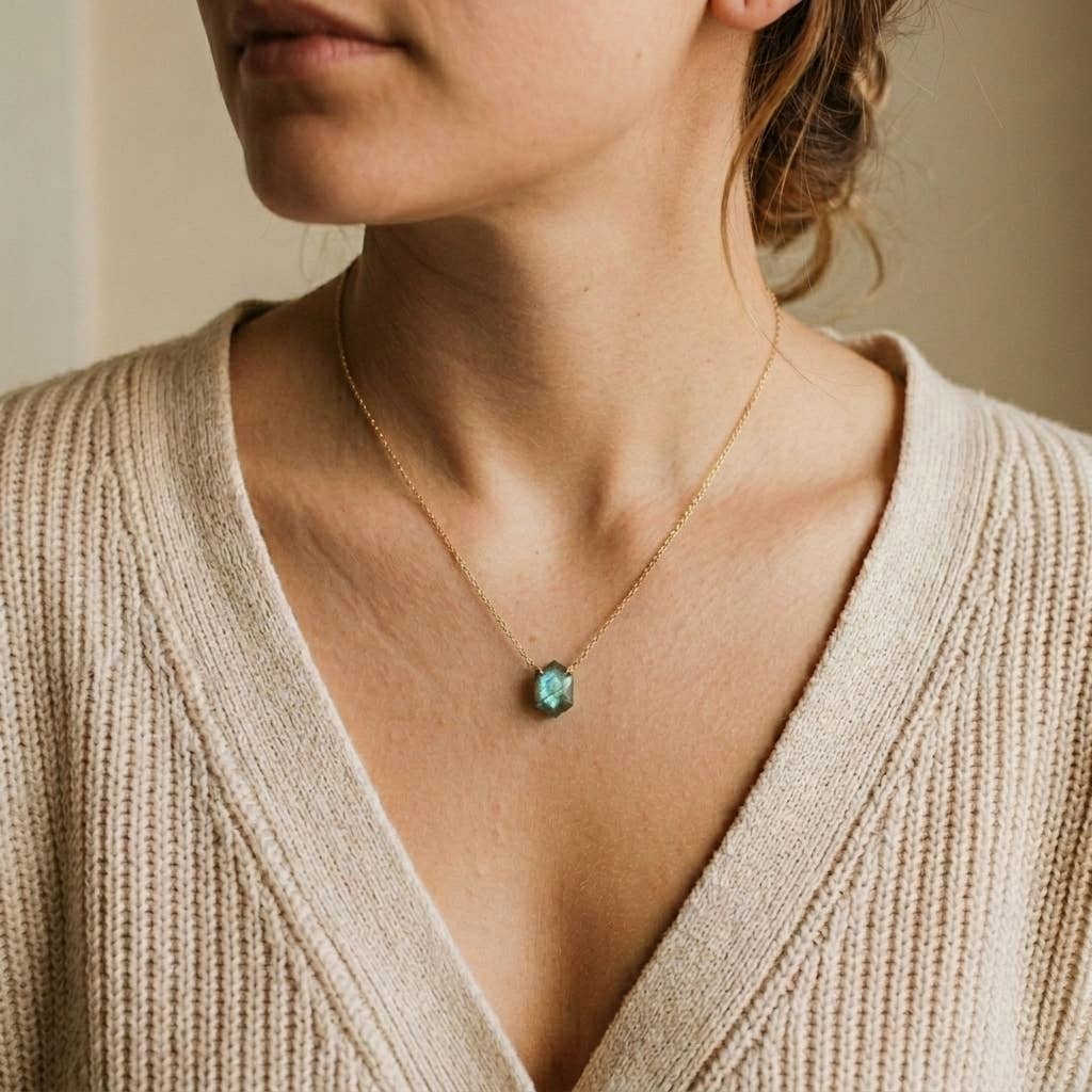 Prism Necklace in Moonstoone