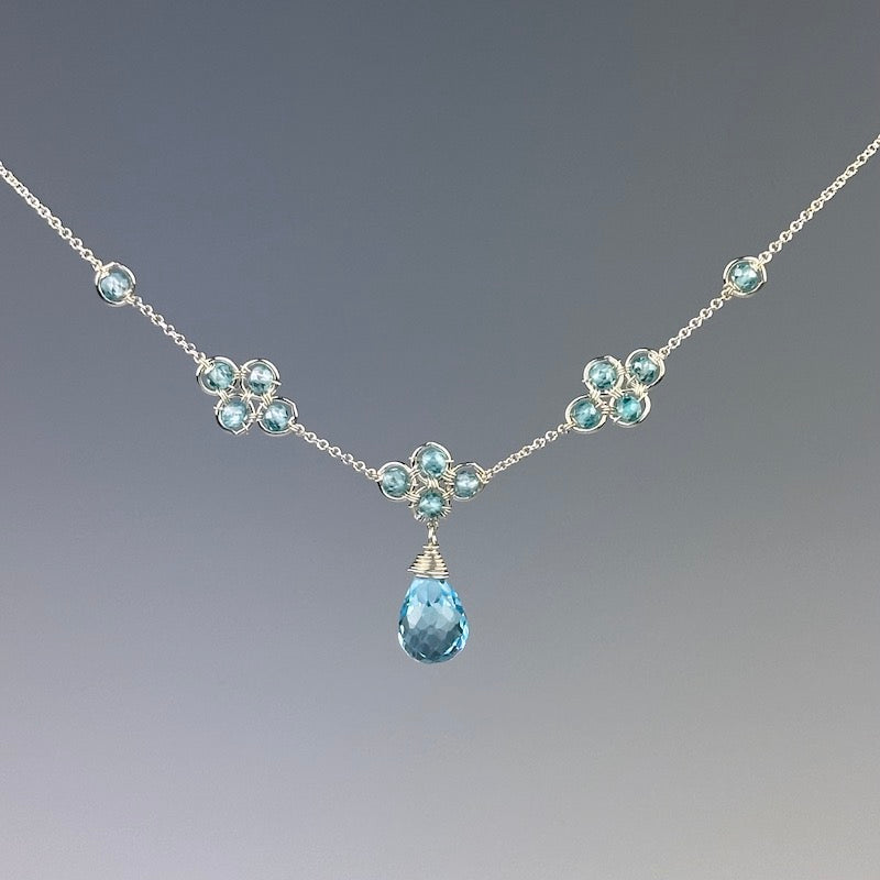 Blue Clover Necklace - Heart of the Home Inc