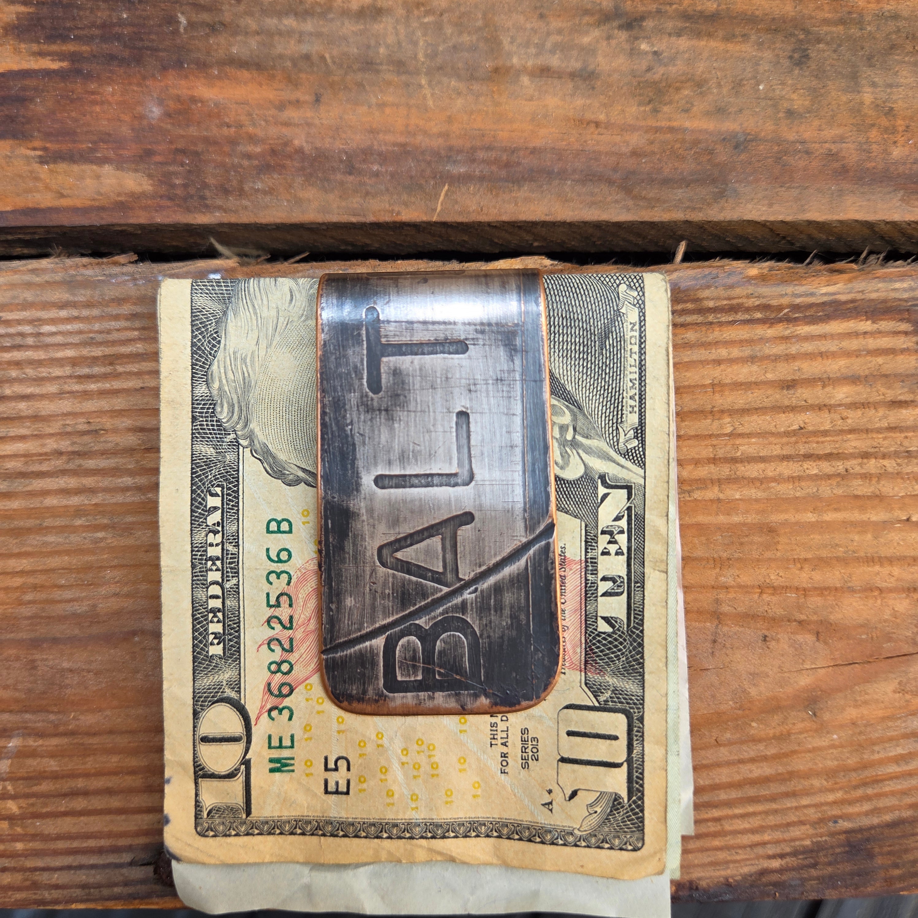 Antique Machine Plate Moneyclip - BALTIMORE