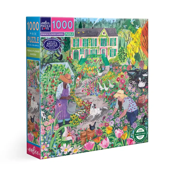 French Flower Garden 1000 Piece Puzzle - Heart of the Home Inc