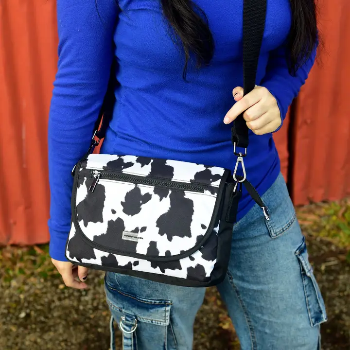 Cow Print Stride Crossbody Bag
