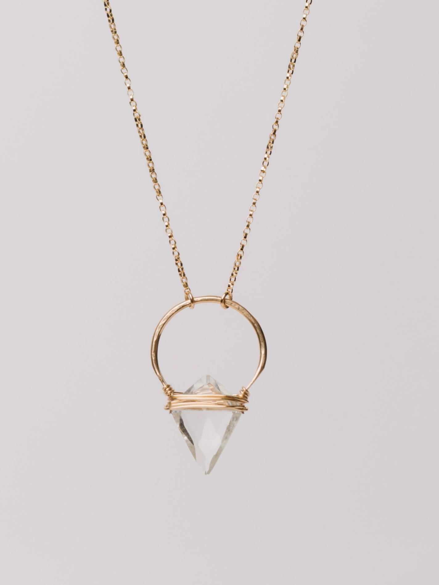 Albatross Necklace in Quartz & Rose Gold Filled - Heart of the Home Inc