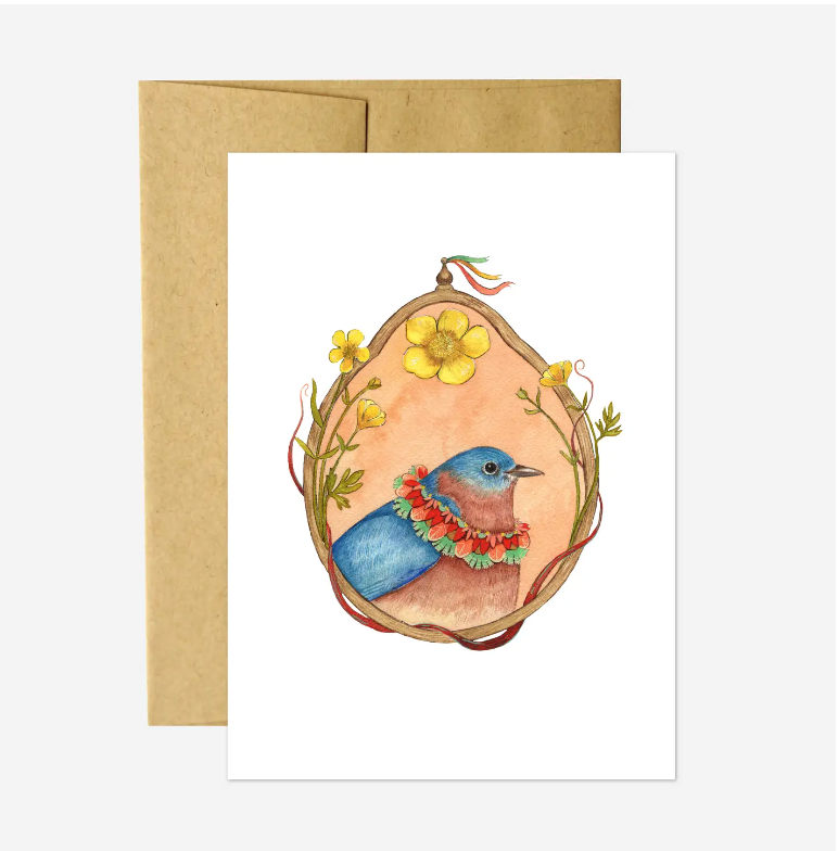 Bluebird of Buttercups Card - Heart of the Home Inc