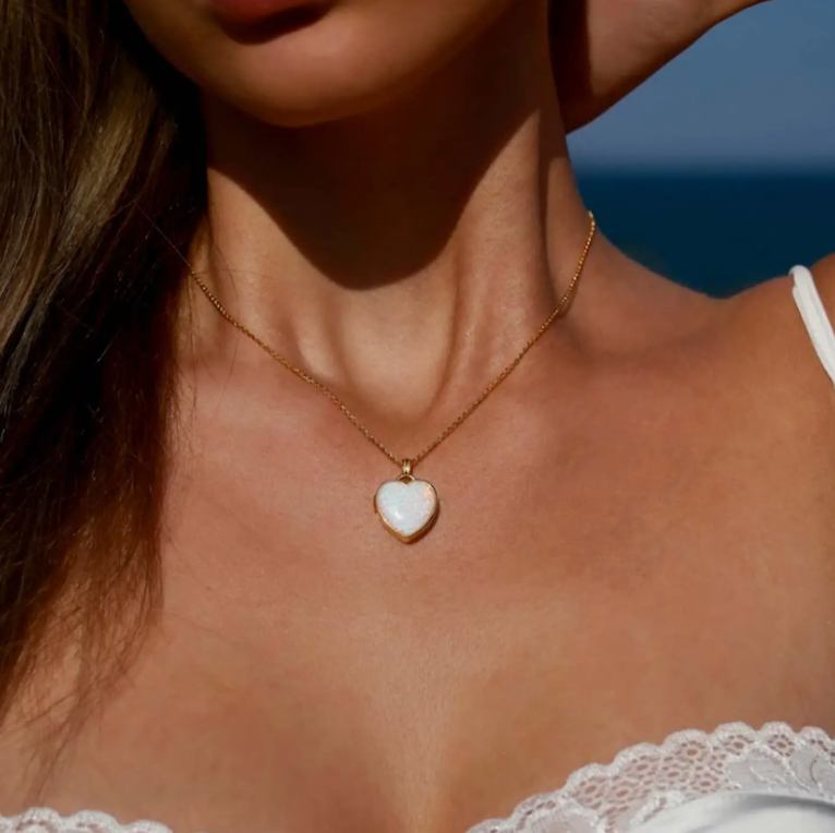 Heart of Opal Mia Locket - Heart of the Home Inc
