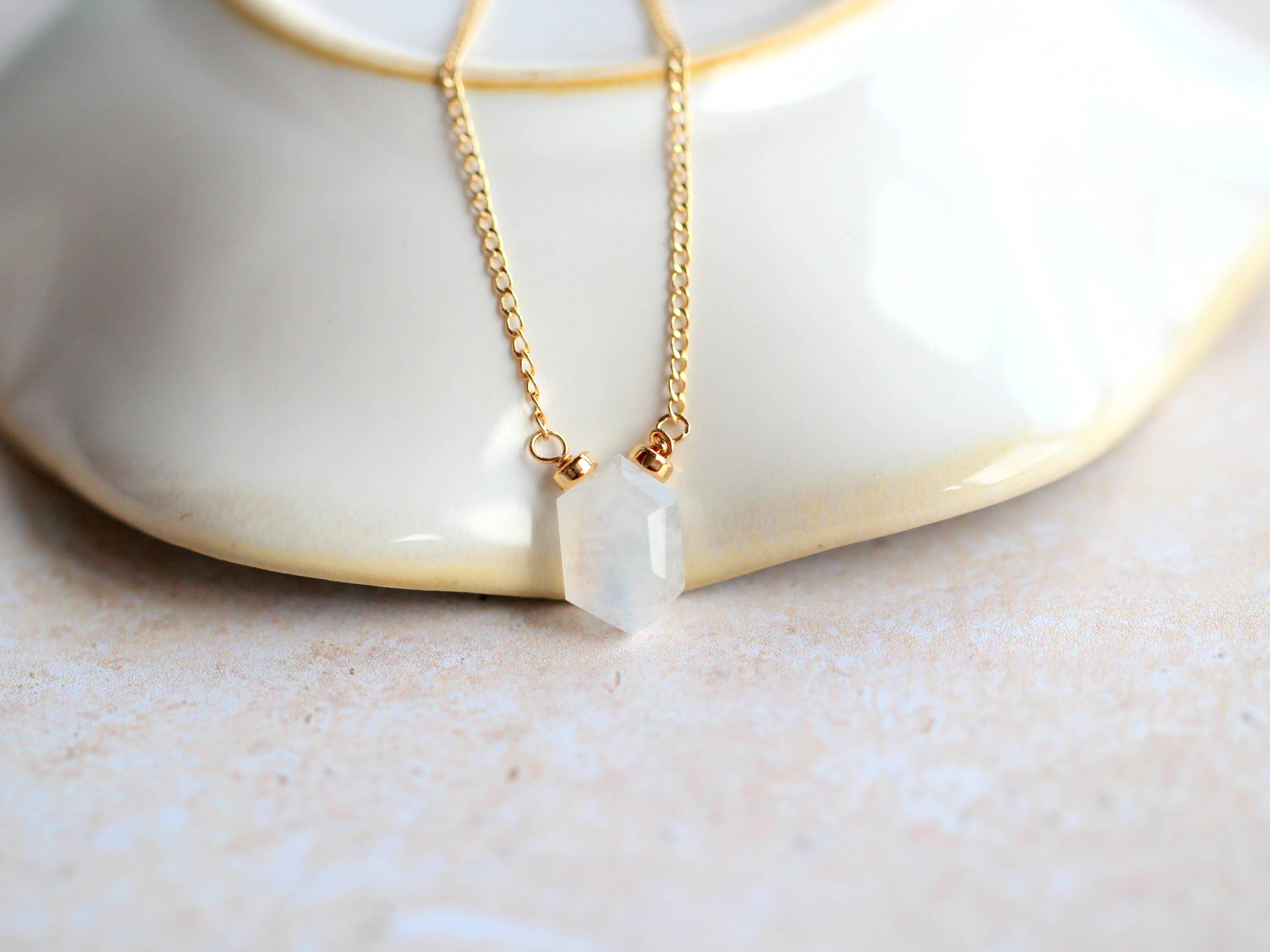 Prism Necklace in Moonstoone
