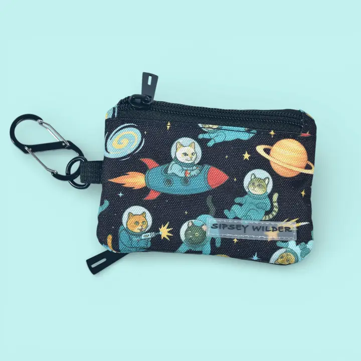 Space Kitties Clip Wallet