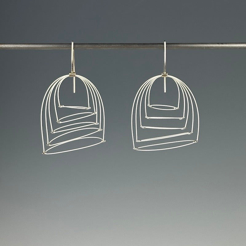 Swirl Maxi Earrings in Silver