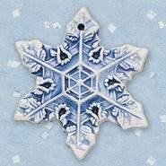 Snowflake VI Ceramic Ornament - Heart of the Home Inc