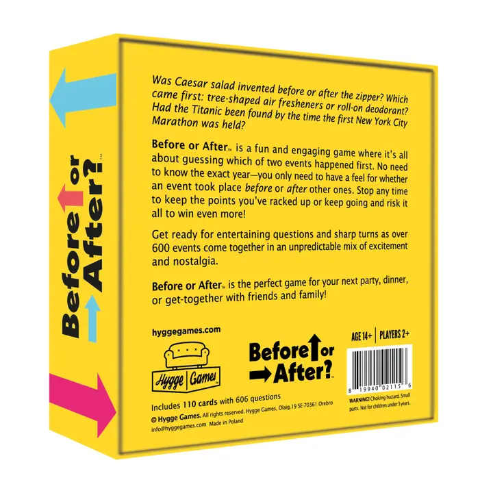 Before Or After Game - Heart of the Home Inc