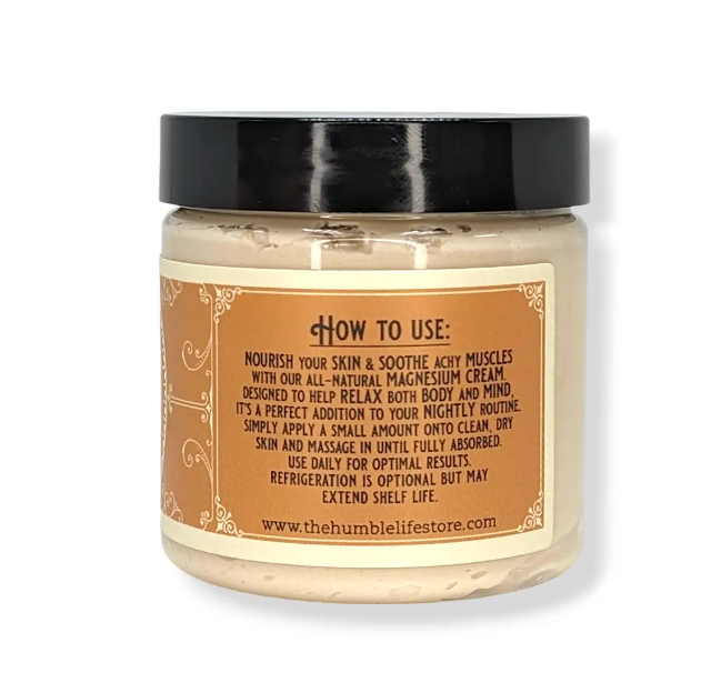Humblelove Magnesium Cream - Orange + Vanilla 4oz - Heart of the Home Inc