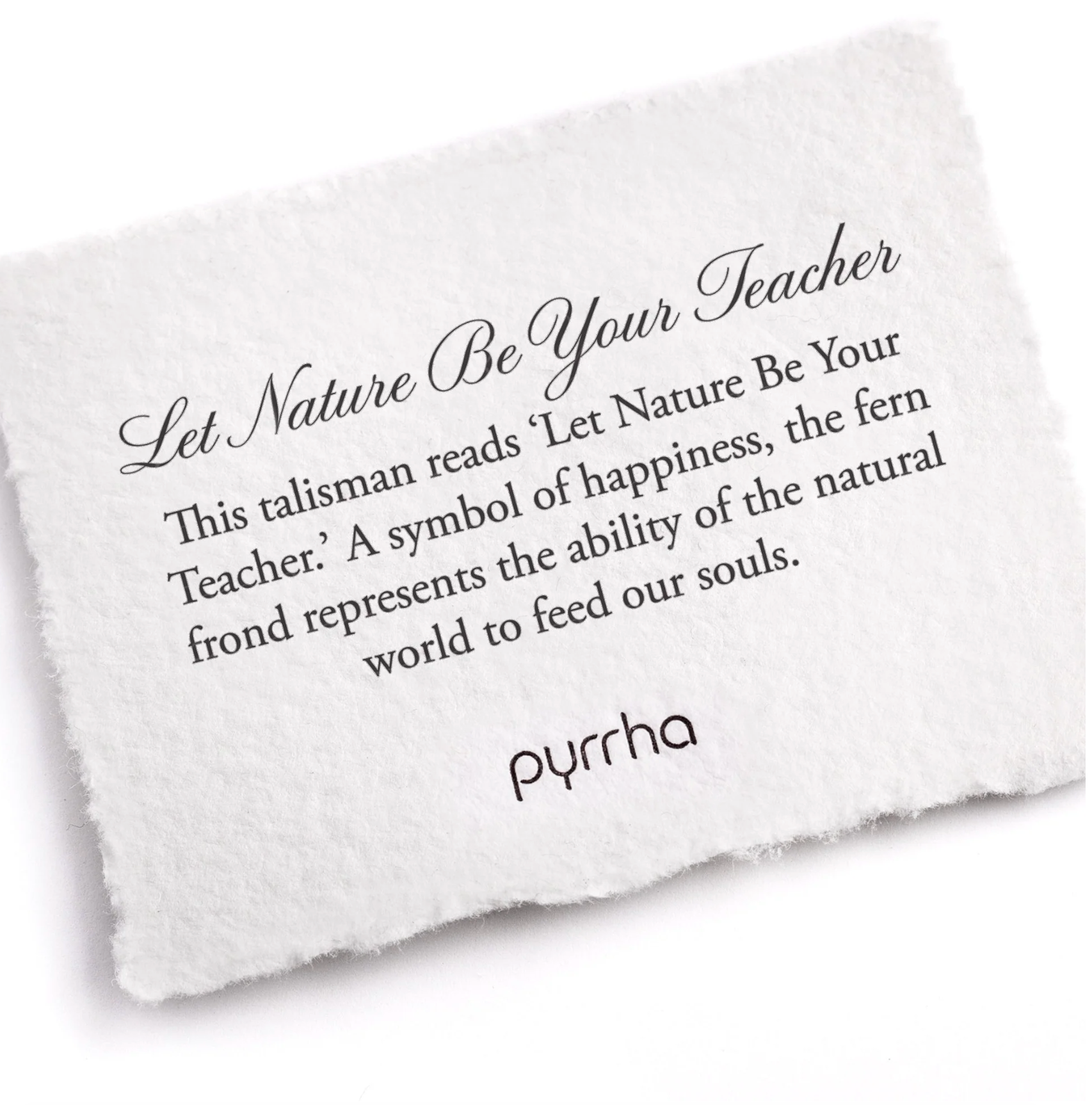 Let Nture Be Your Teacher Talisman - Heart of the Home LV