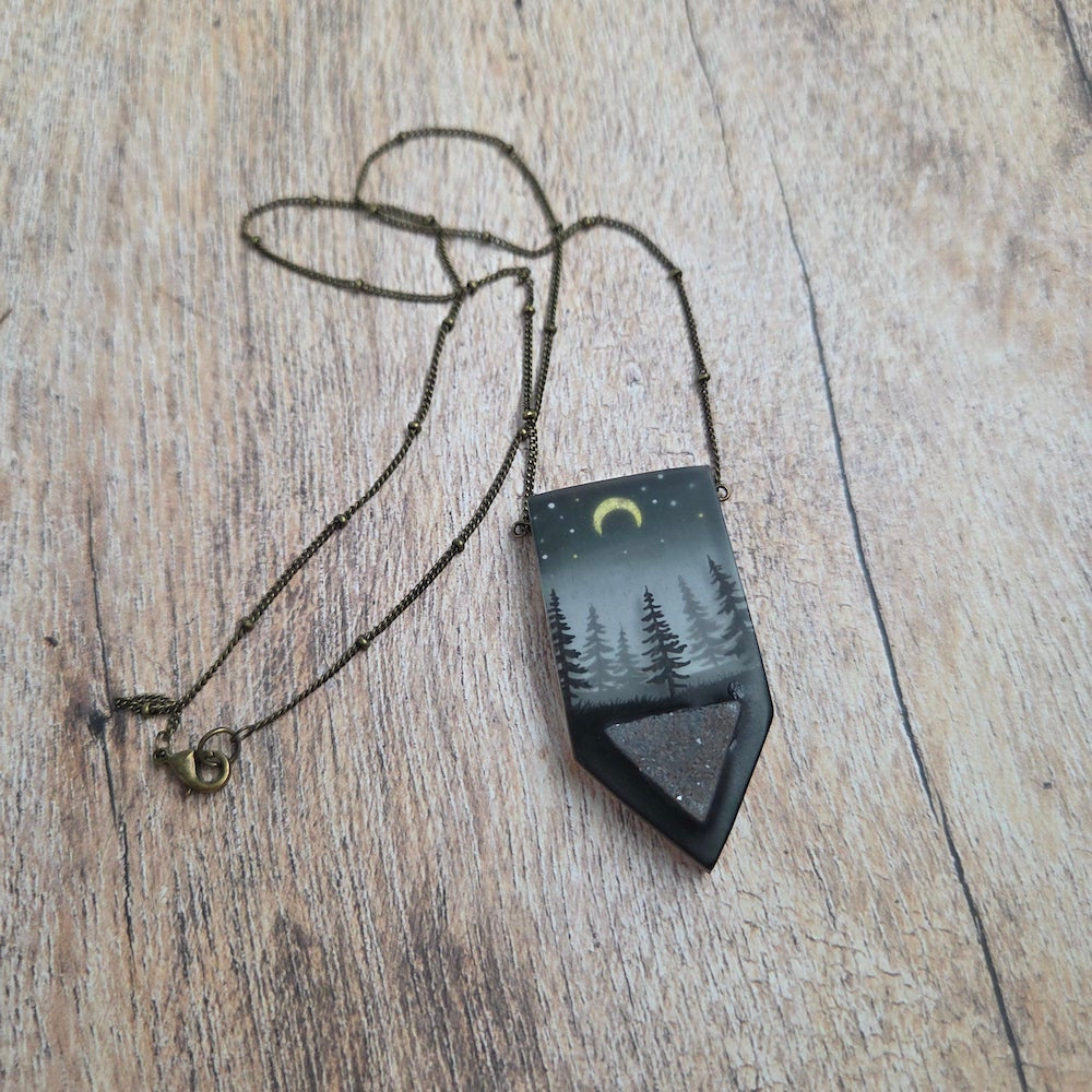 Druzy Forest Crystal Necklace