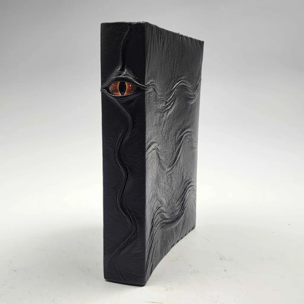 Small Sculpted Leather Journal with Spine Eye