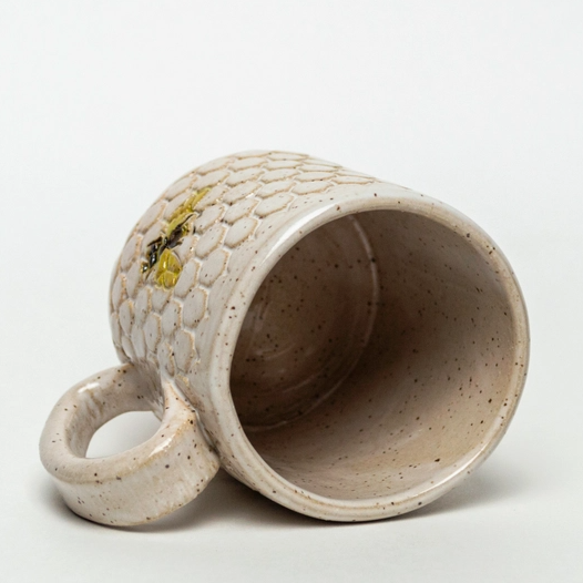 Bee Pattern White Mug - Heart of the Home Inc