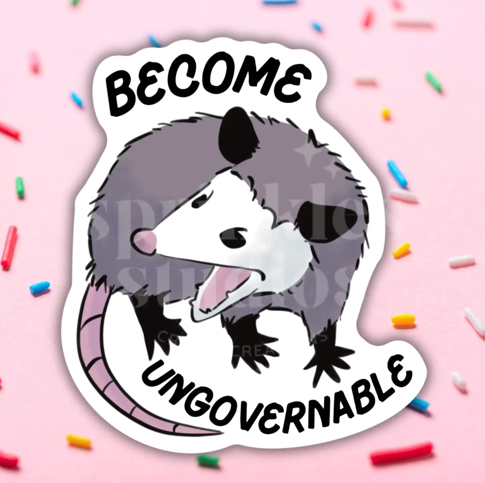 "Become Ungovernable" Oppossum Sticker - Heart of the Home Inc