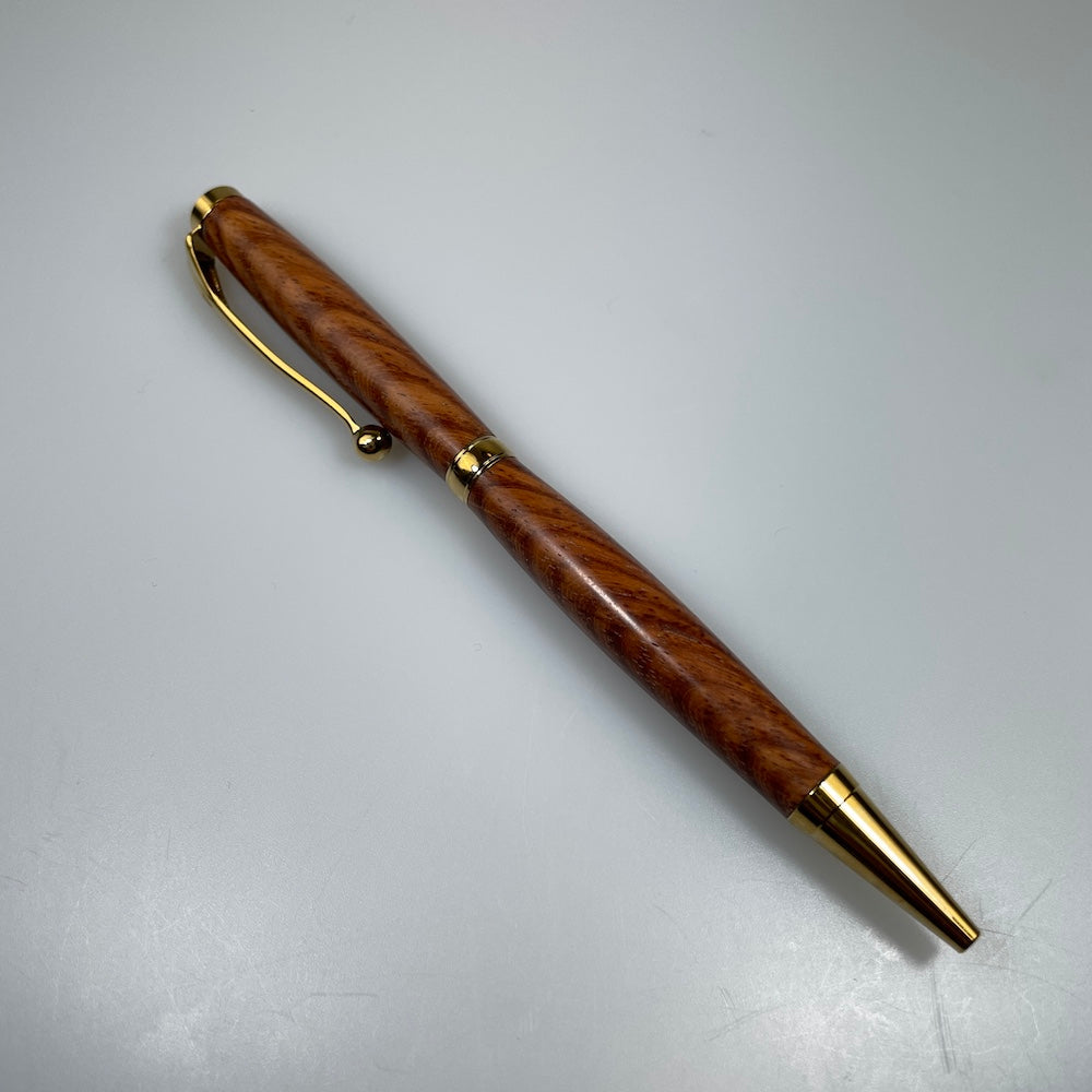Slimline Kingwood Rollerball Pen - Heart of the Home PA