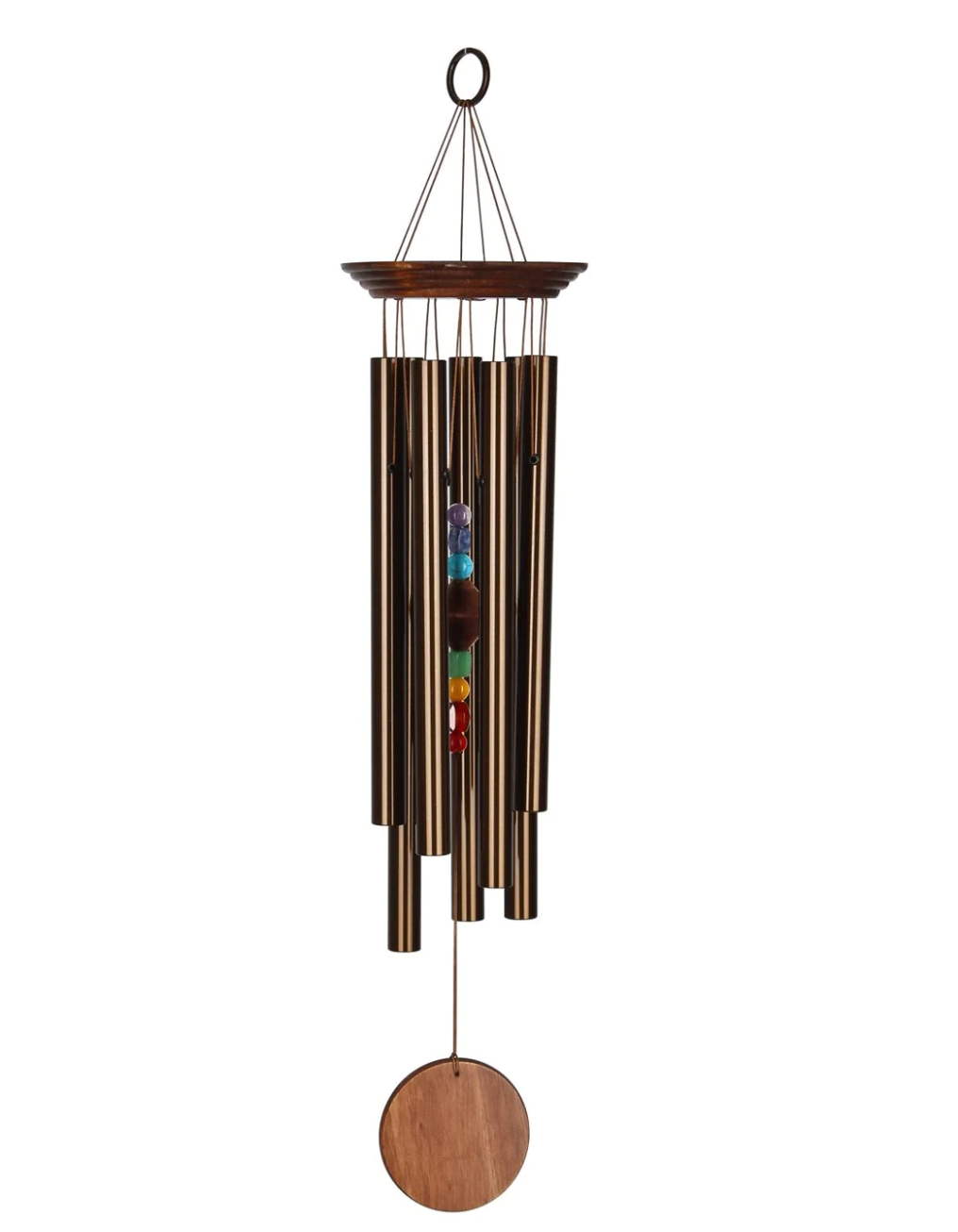 Chakra Chime - Seven Stones, Large, Bronze - Heart of the Home PA