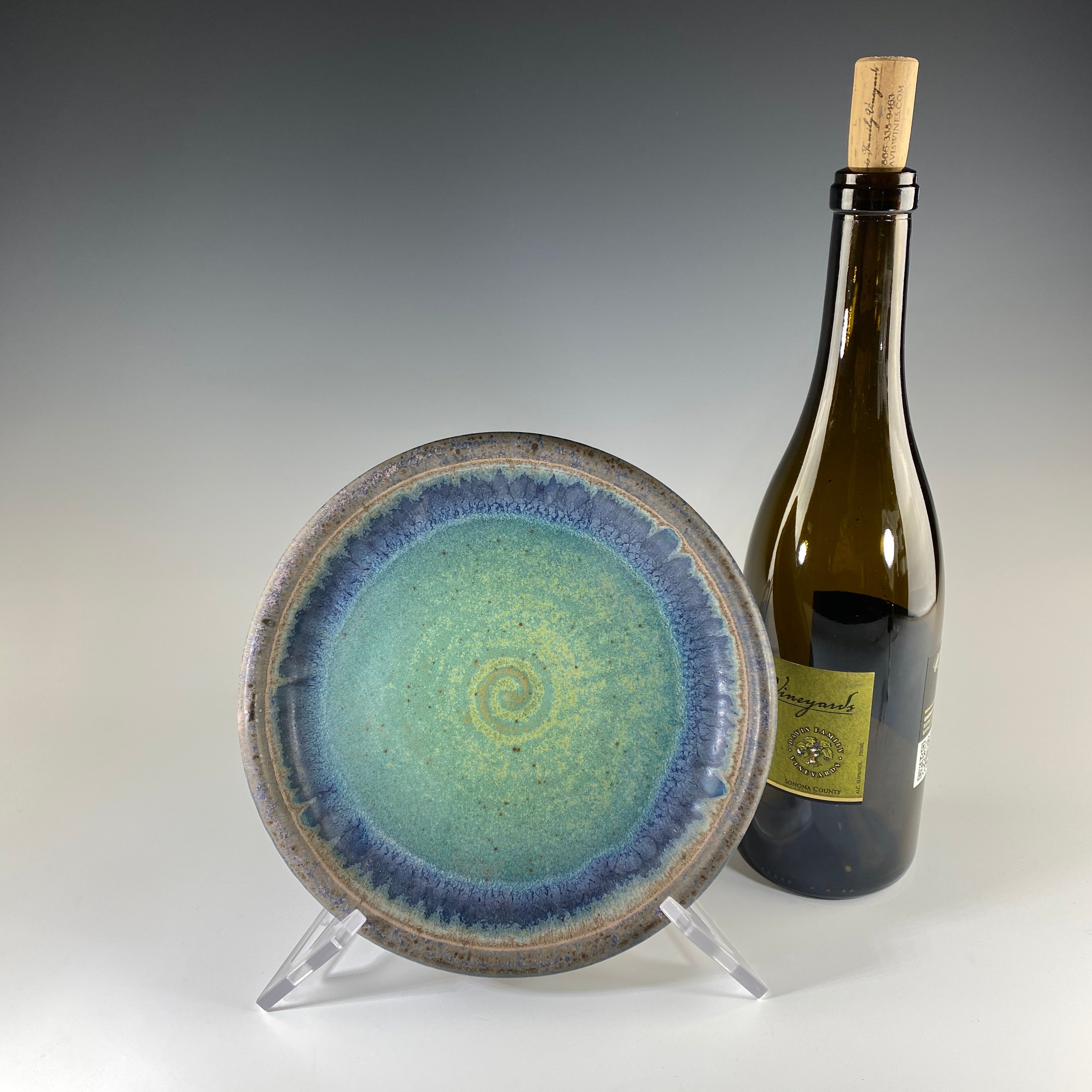 Sandwich Plate in Turquoise & Lavender - Heart of the Home PA