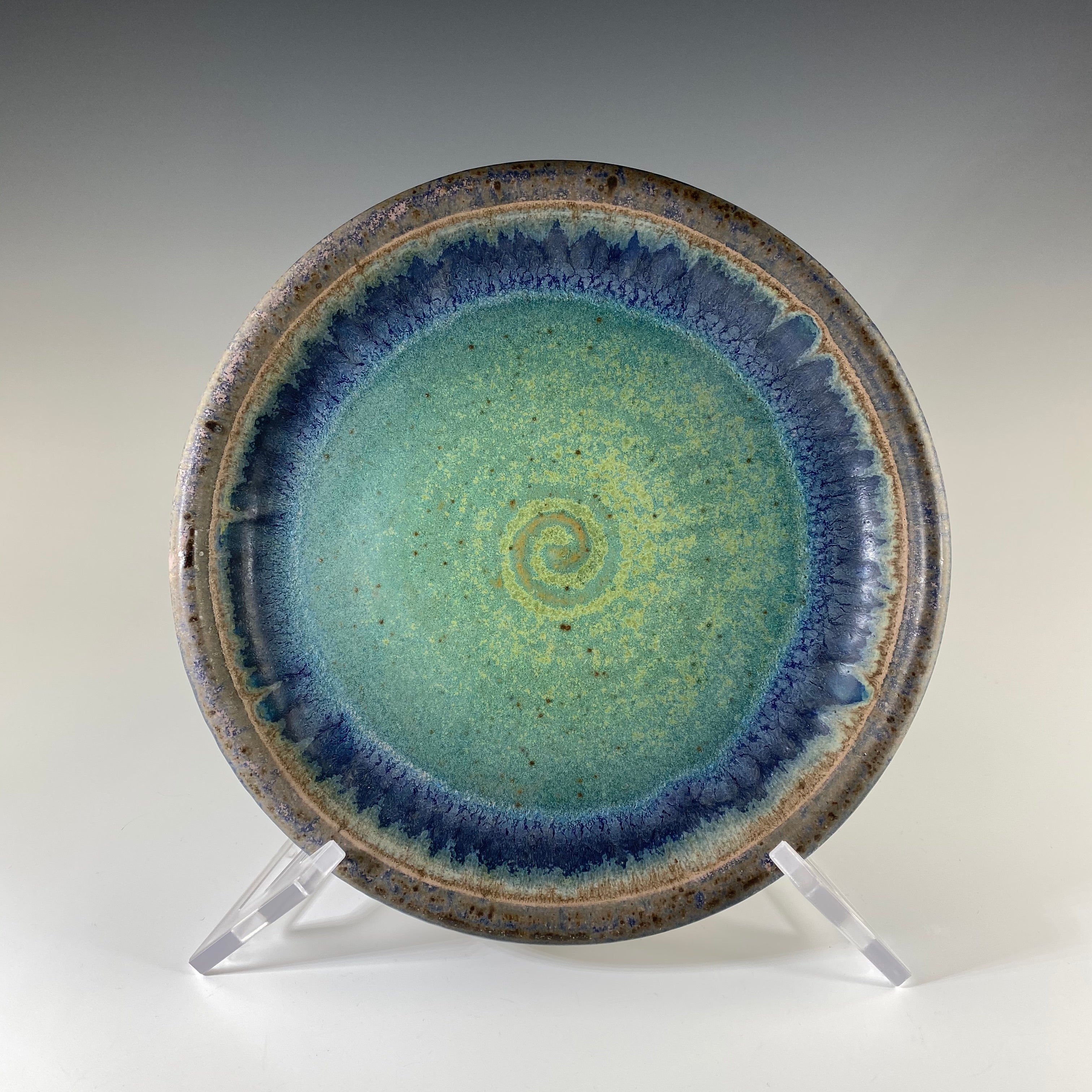 Sandwich Plate in Turquoise & Lavender - Heart of the Home PA