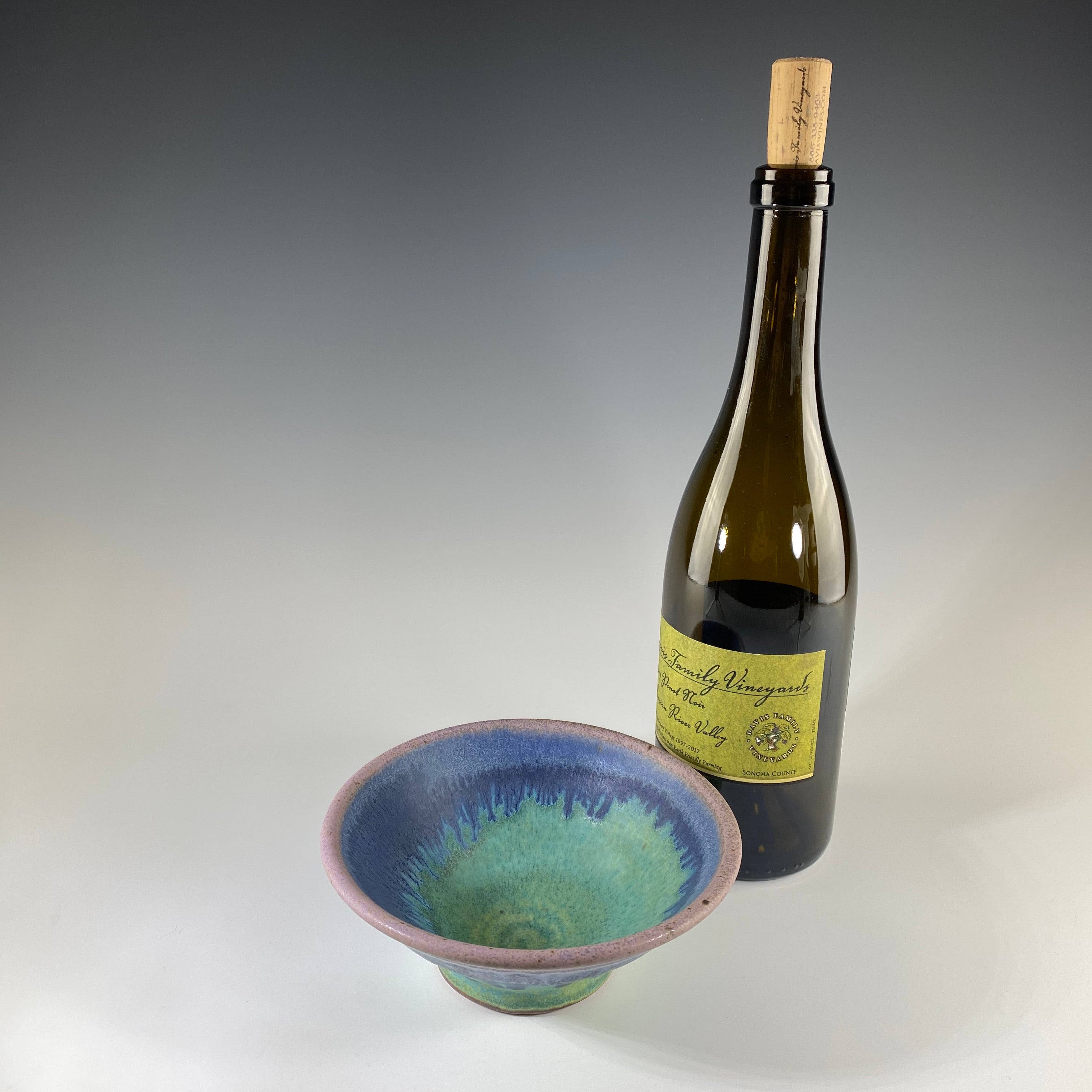 Dessert Bowl in Turquoise & Lavender - Heart of the Home PA